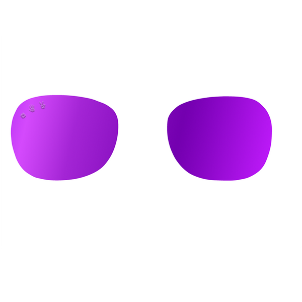 Purple mirrored polarized spare/replacement lens set
